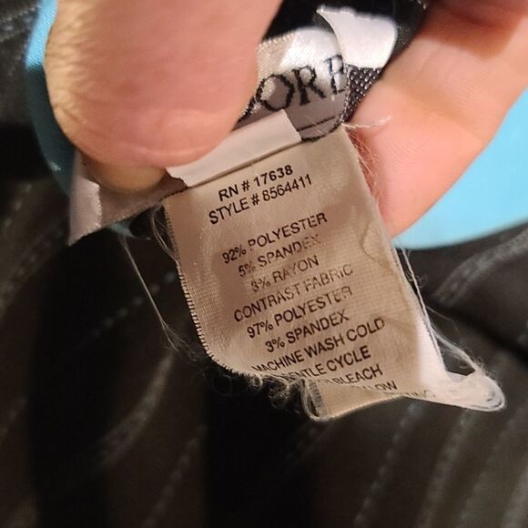 Black pants suit with blue stripes - Picture 11 of 14